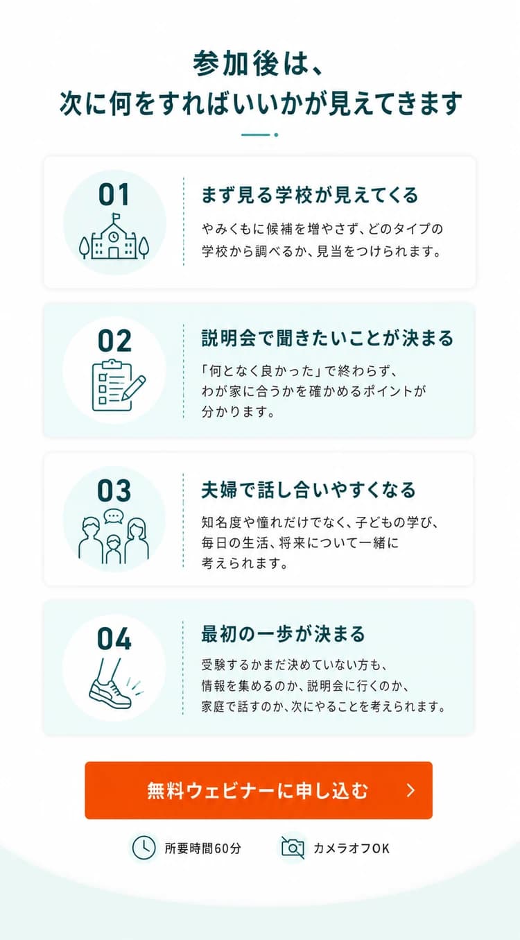 セミナー参加後に見えてくる次のアクション